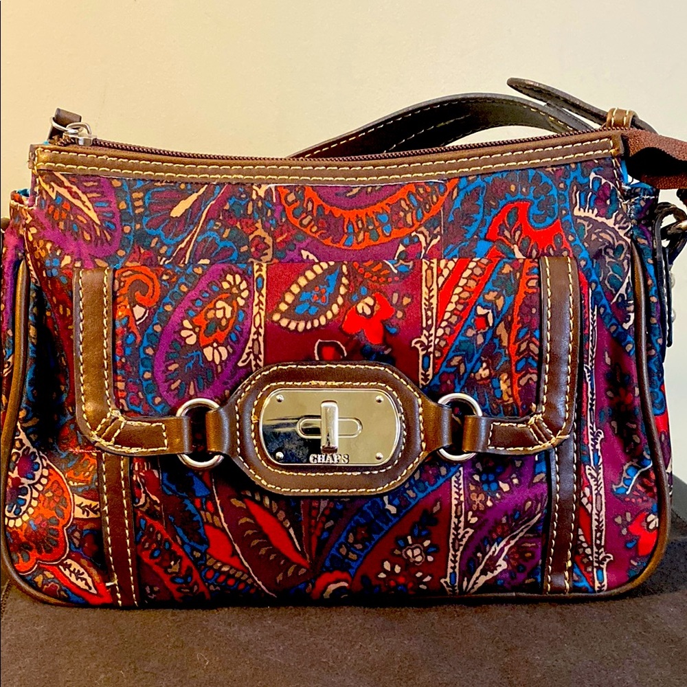 Chaps Shoulder Bag with Paisley Design